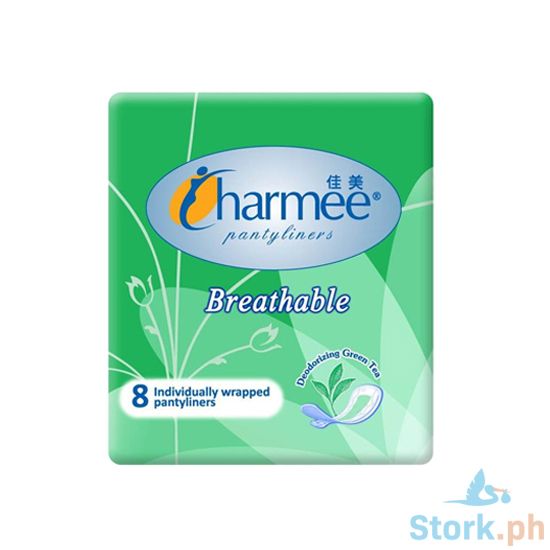 Picture of Charmee Breathable Greentea Pantyliner 8s