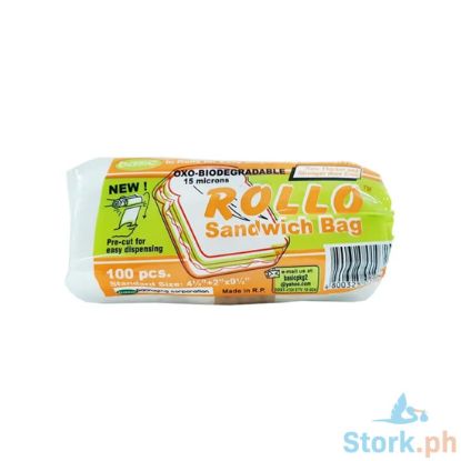 Picture of Rollo Sandwich Bag 4 + 2 x 9 Inches  100s