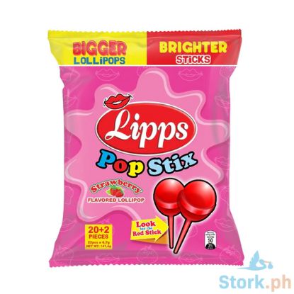 Picture of Lipps Popstix Strawberry 6.5g 50 Plus 10s