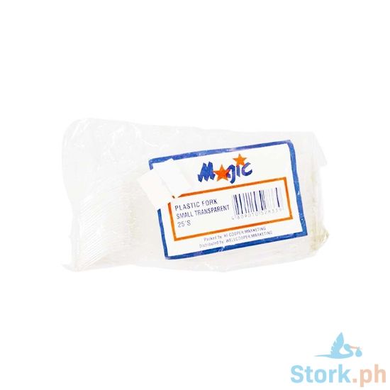 Picture of Wellcooper Magic Plastic Fork Small Transparent 25s