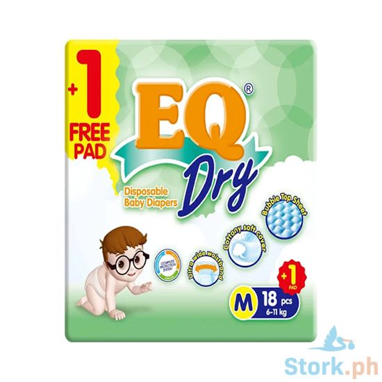 Picture of EQ Travel Dry Diaper Medium 18s