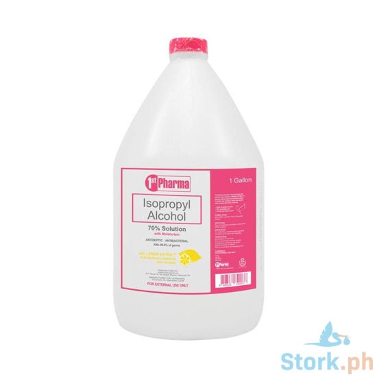 Picture of 1st Pharma Isopropyl Alcohol 70% Solution Antiseptic-Antibacterial with Moisturizer with Lemon Extract 1 Gallon
