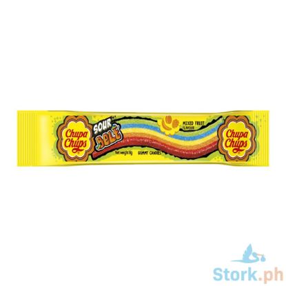 Picture of Chupa Chups Sour Belt Mixed Fruit Flavour Gummy Candies 8g