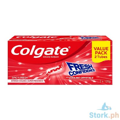 Picture of Colgate Fresh Confidence with Cooling Crystal Spicy Fresh 120g x 2s
