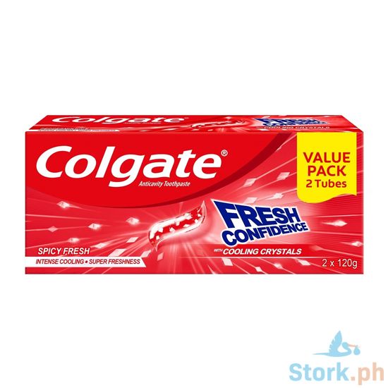 Picture of Colgate Fresh Confidence with Cooling Crystal Spicy Fresh 120g x 2s