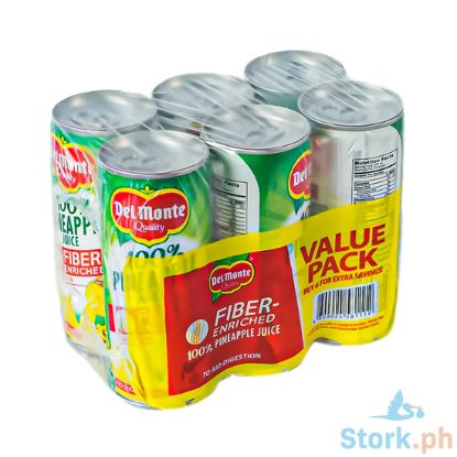 Picture of Del Monte 100% Pineapple Juice Fiber-Enriched (6 Packs x 240mL)
