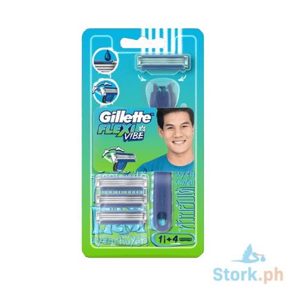 Picture of Gillette Flexi Vibe 1 Razor + 3 Cartridges